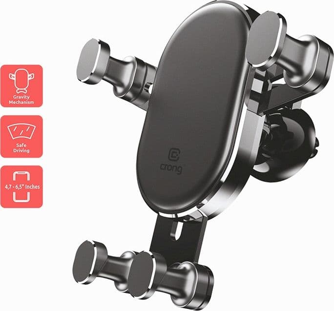 Supporto per auto Crong Gravity Auto-Lock – Supporto per auto Gravity per telefoni da 4,7"-6,5" (nero) - 10