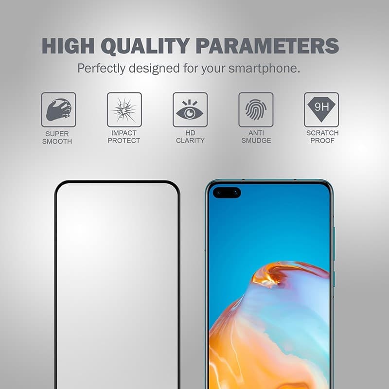 Crong 3D Armor Glass – Vetro temperato 9H per l'intero schermo del Huawei P40 + telaio di installazione - 13
