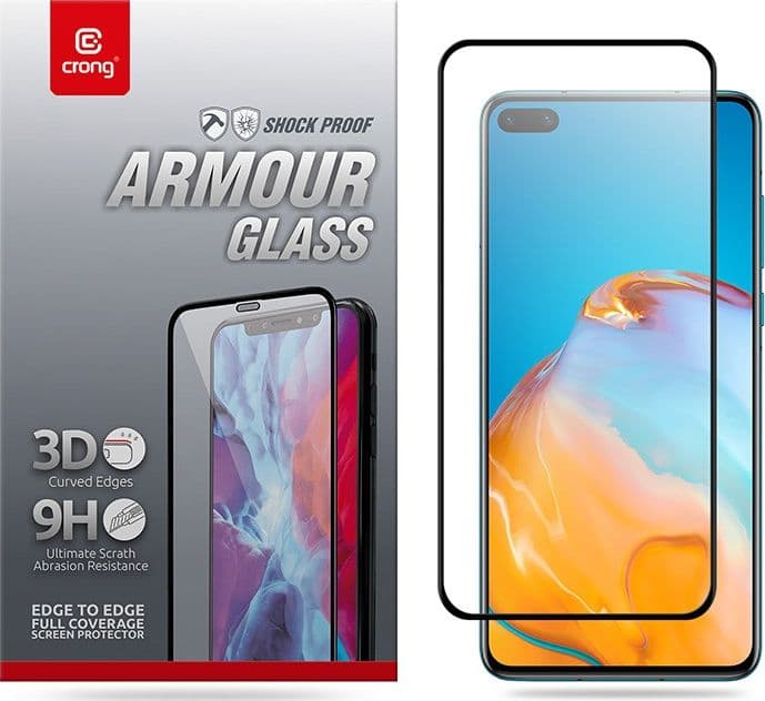 Crong 3D Armor Glass – Vetro temperato 9H per l'intero schermo del Huawei P40 + telaio di installazione - 18