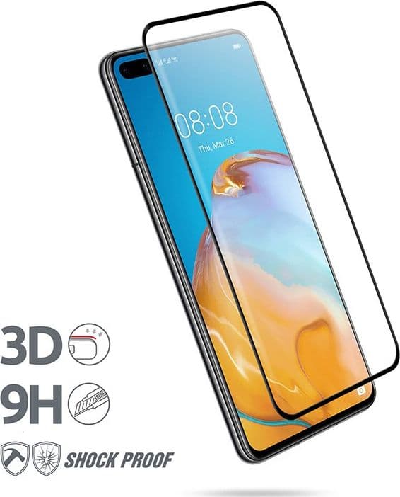 Crong 3D Armor Glass – Vetro temperato 9H per l'intero schermo del Huawei P40 + telaio di installazione - 10