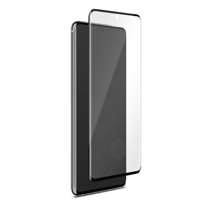 PURO Premium Full Edge Tempered Glass Case Friendly - Samsung Galaxy S20 Tempered Glass Protective Glass (black frame) - 3