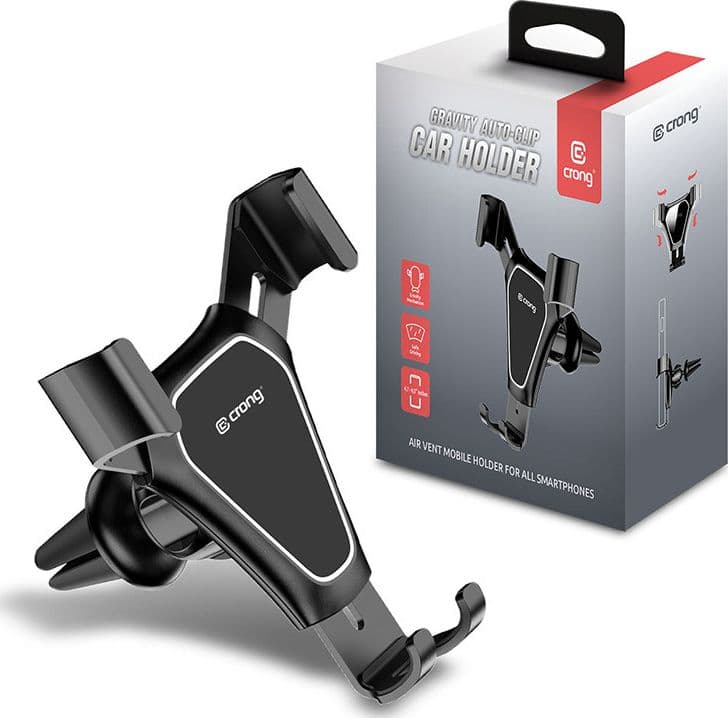 Supporto per auto Crong Gravity Auto-Clip - Supporto per auto Gravity per telefoni da 4,7" a 6,5" (nero) - 2