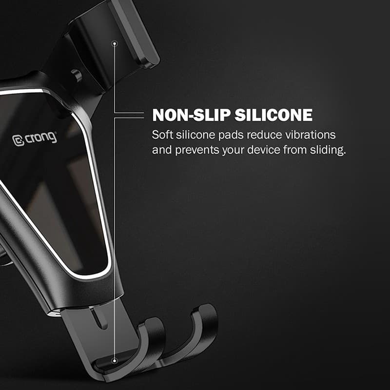 Supporto per auto Crong Gravity Auto-Clip - Supporto per auto Gravity per telefoni da 4,7" a 6,5" (nero) - 13