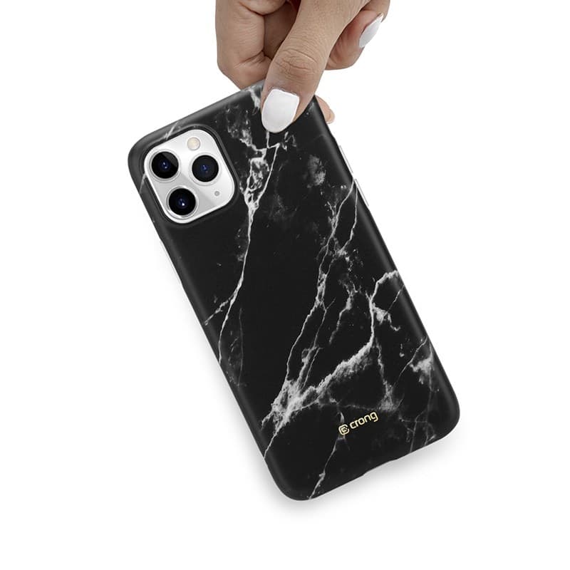 Custodia in marmo Crong – Custodia per iPhone 11 Pro (nera) - 13