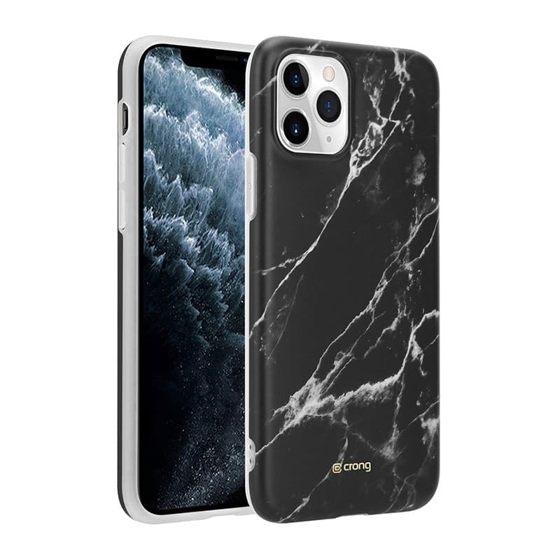 Custodia in marmo Crong – Custodia per iPhone 11 Pro (nera) - 9