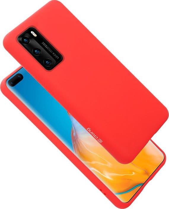 Crong Color Cover - Custodia per Huawei P40 (Rosso) - 6