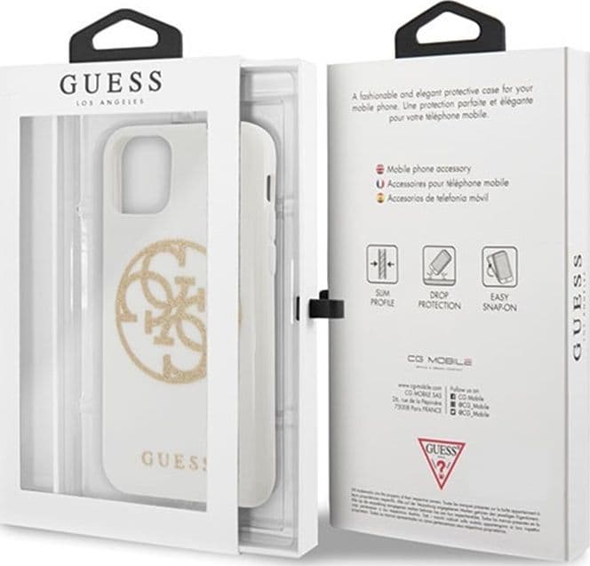 Guess Circle Glitter 4G - Case for iPhone 11 Pro Max (bia³y) - 14