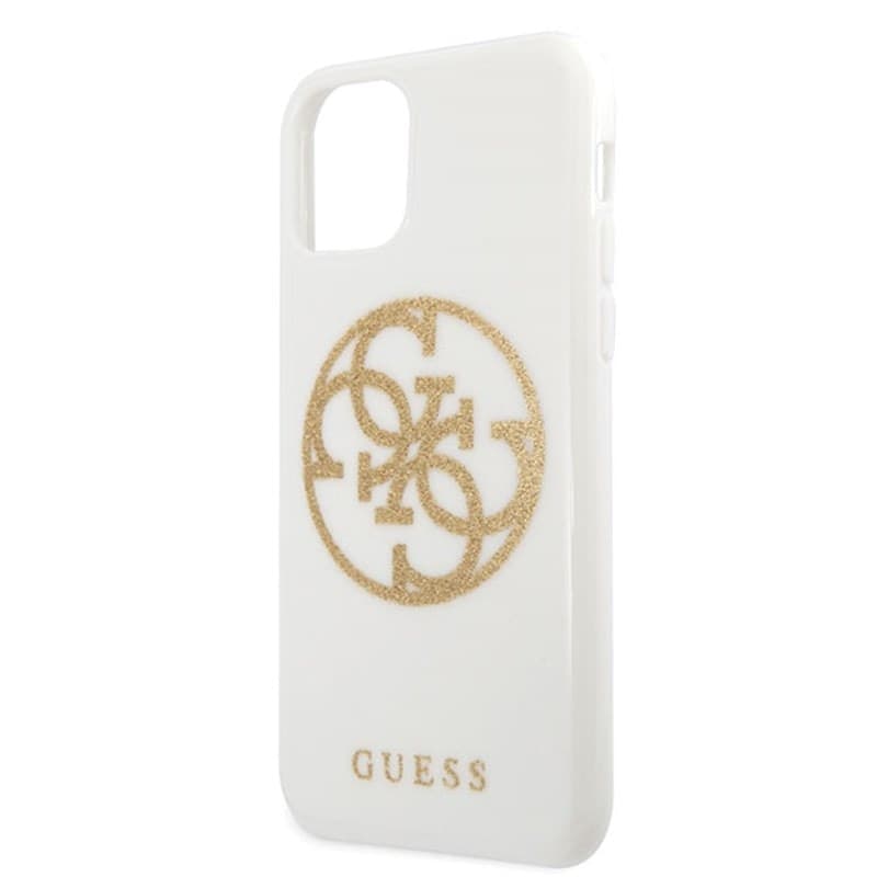 Guess Circle Glitter 4G - Case for iPhone 11 Pro Max (bia³y) - 3