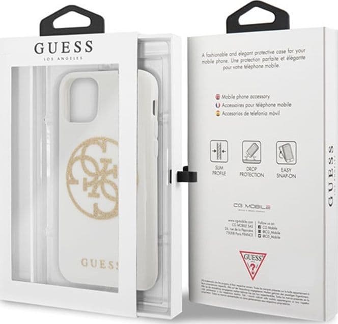 Guess Circle Glitter 4G - Case for iPhone 11 Pro Max (bia³y) - 7