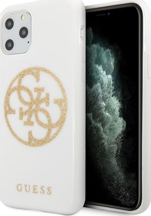 Guess Circle Glitter 4G - Case for iPhone 11 Pro Max (bia³y) - 8