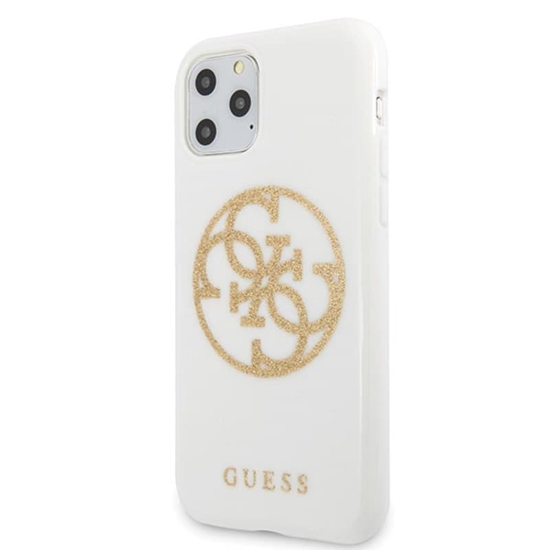 Guess Circle Glitter 4G - Case for iPhone 11 Pro Max (bia³y) - 9