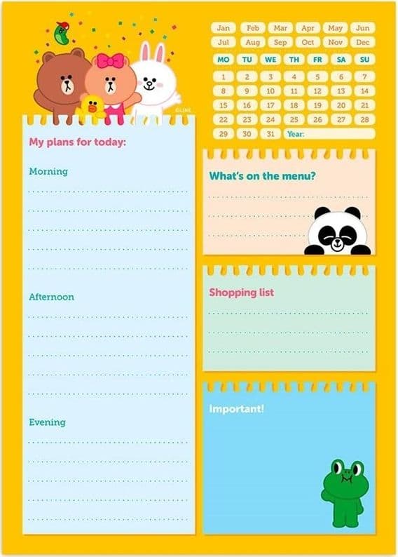 LINE FRIENDS - Planner A5 - 6