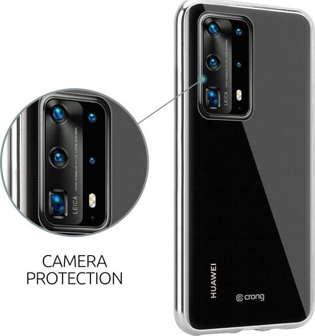 Crong Crystal Slim Cover - Custodia per Huawei P40 Pro (Trasparente) - 2
