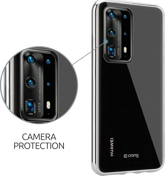 Crong Crystal Slim Cover - Custodia per Huawei P40 Pro (Trasparente) - 9
