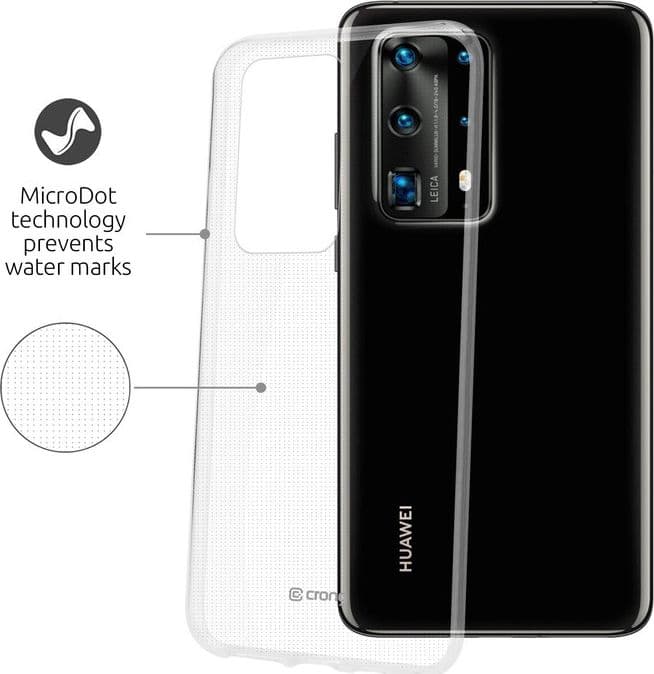 Crong Crystal Slim Cover - Custodia per Huawei P40 Pro (Trasparente) - 10