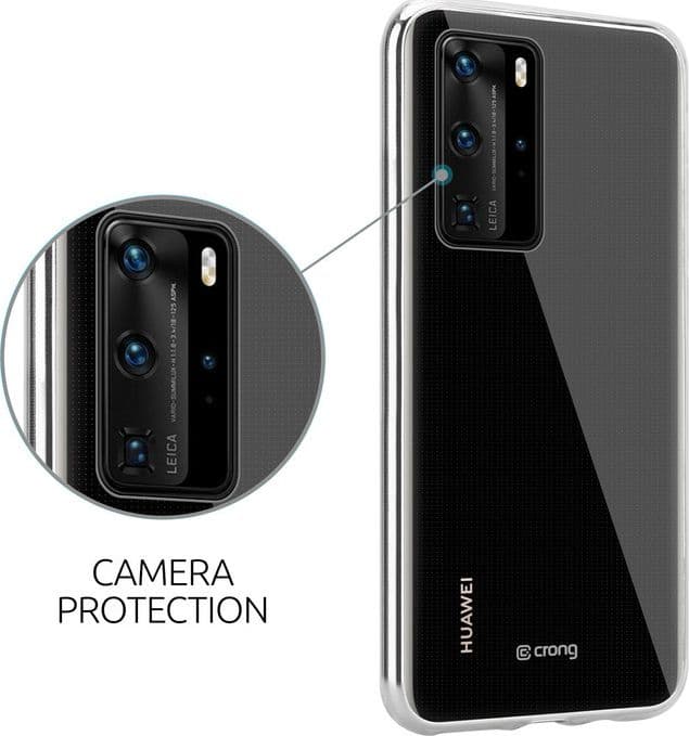 Crong Crystal Slim Cover - Custodia per Huawei P40 (Trasparente) - 2