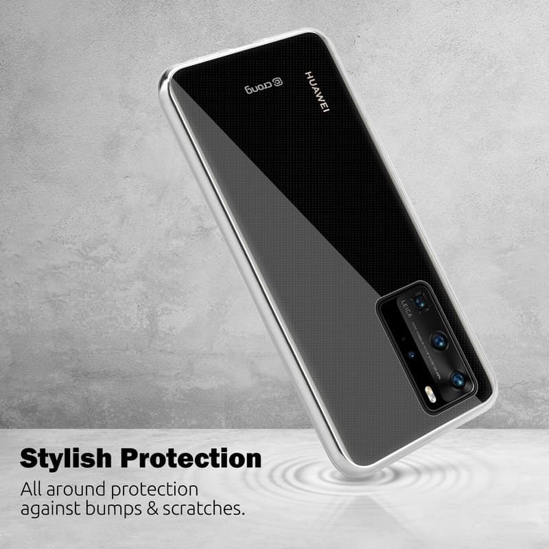 Crong Crystal Slim Cover - Custodia per Huawei P40 (Trasparente) - 13
