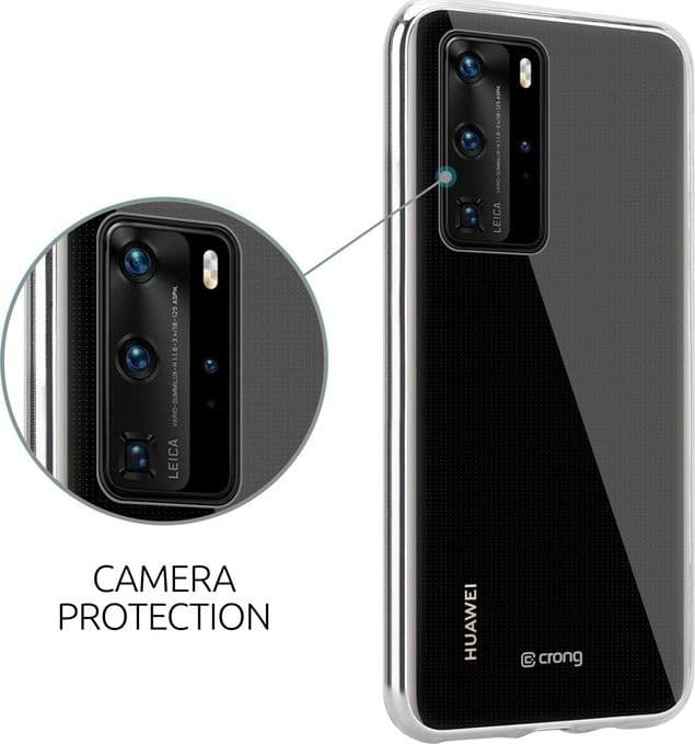 Crong Crystal Slim Cover - Custodia per Huawei P40 (Trasparente) - 9