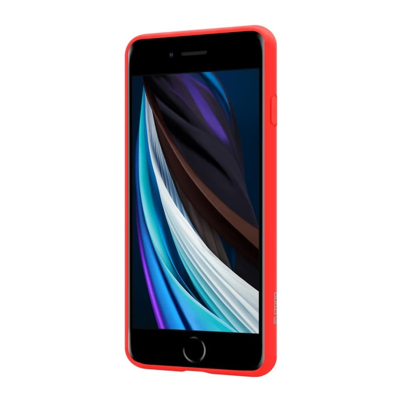 Crong Color Cover - Custodia per iPhone SE (2022/2020) / 8 / 7 (rosso) - 2