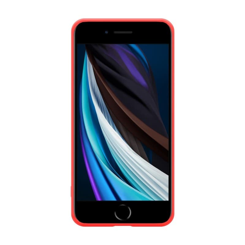 Crong Color Cover - Custodia per iPhone SE (2022/2020) / 8 / 7 (rosso) - 16