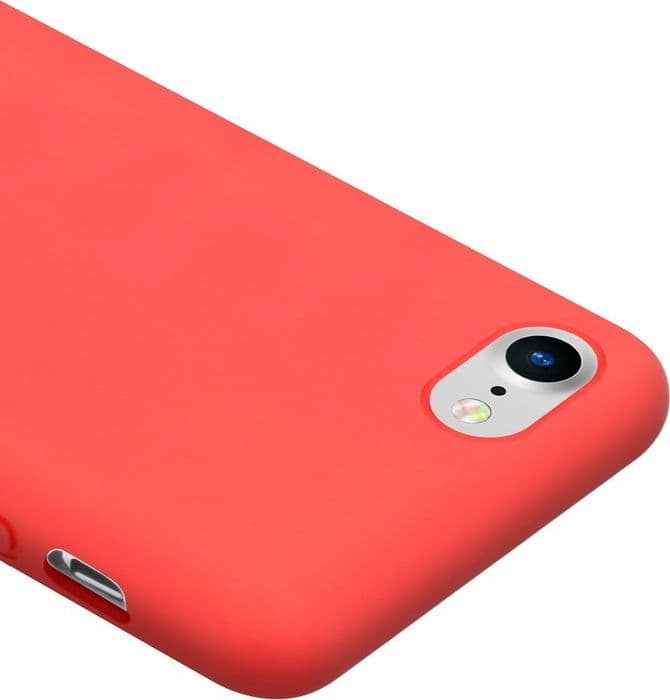 Crong Color Cover - Custodia per iPhone SE (2022/2020) / 8 / 7 (rosso) - 17
