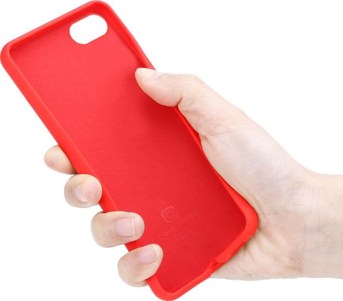 Crong Color Cover - Custodia per iPhone SE (2022/2020) / 8 / 7 (rosso) - 3
