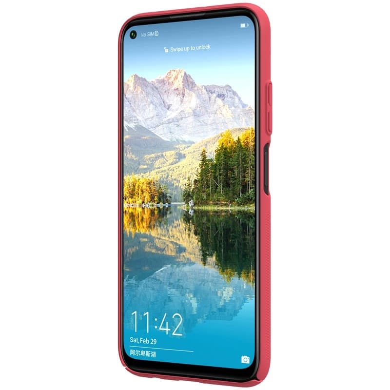 Nillkin Super Frosted Shield - Case for Huawei P40 Lite / Nova 7i / Nova 6 SE (Bright Red) - 3