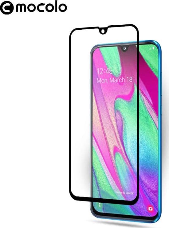 Mocolo 3D 9H Full Glue - Full screen protector for Samsung Galaxy A40 (Black) - 5