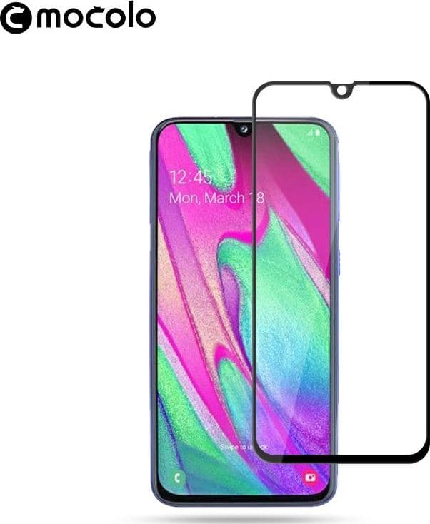 Mocolo 3D 9H Full Glue - Full screen protector for Samsung Galaxy A40 (Black) - 8