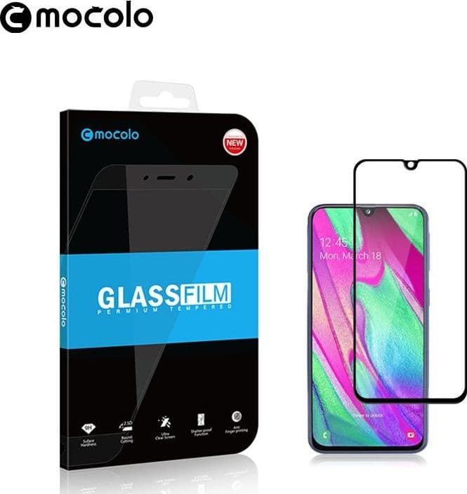 Mocolo 3D 9H Full Glue - Full screen protector for Samsung Galaxy A40 (Black) - 10