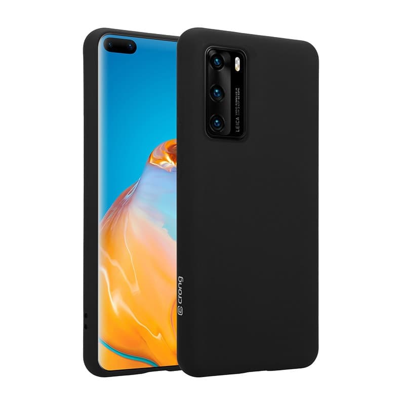 Crong Color Cover - Custodia per Huawei P40 (Nero) - 4