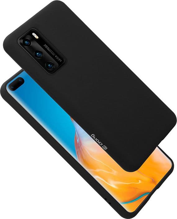 Crong Color Cover - Custodia per Huawei P40 (Nero) - 6