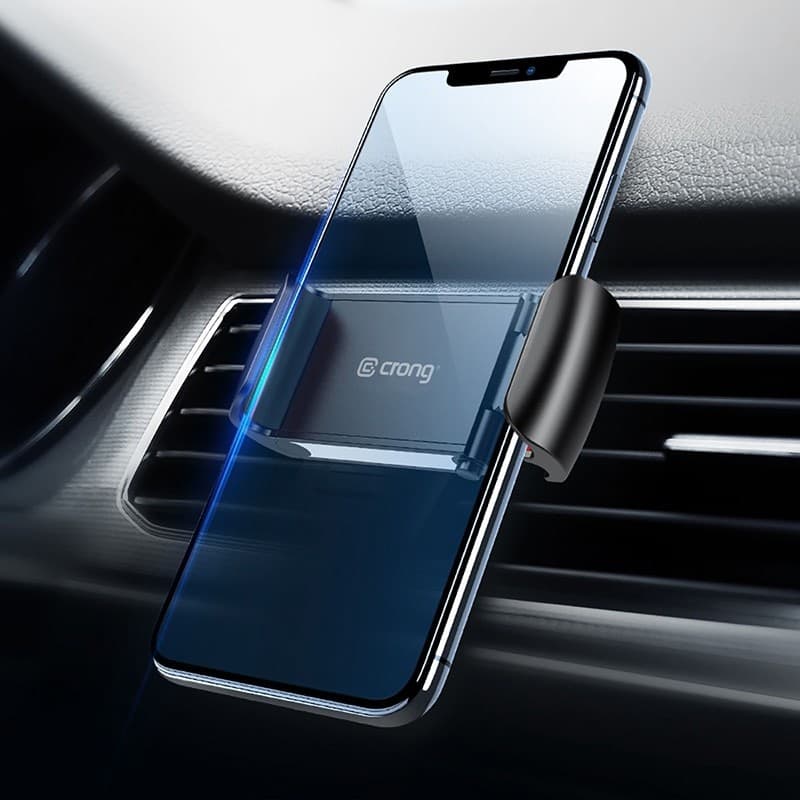 Supporto universale per auto Crong Smart – Supporto universale per telefono da auto per telefoni da 4"-6,5" (nero) - 13
