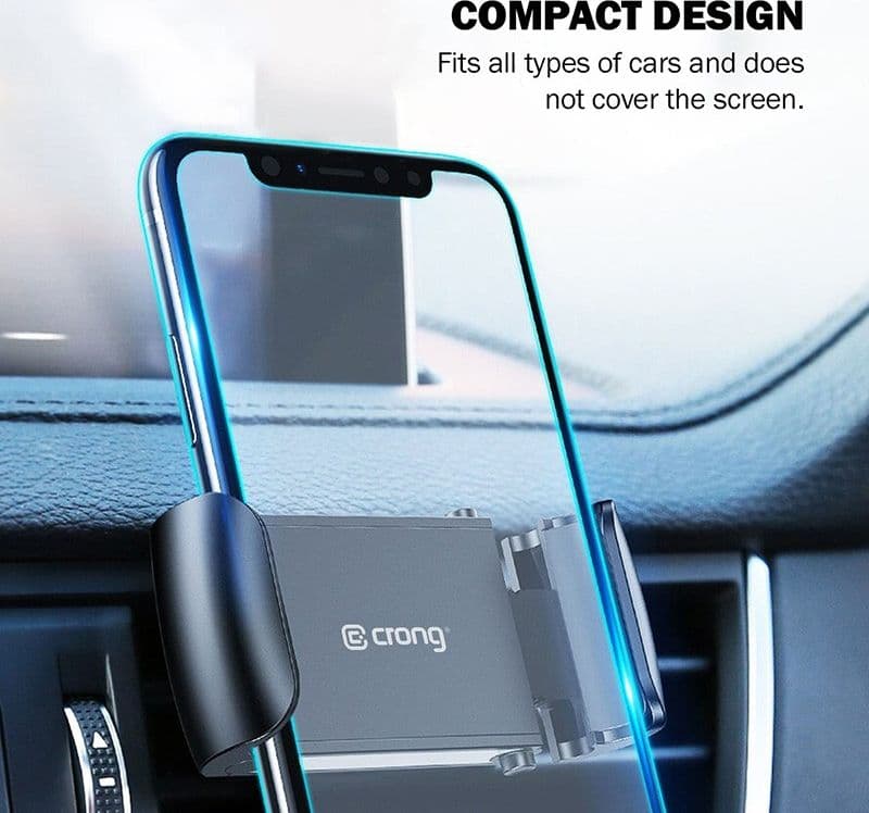 Supporto universale per auto Crong Smart – Supporto universale per telefono da auto per telefoni da 4"-6,5" (nero) - 15