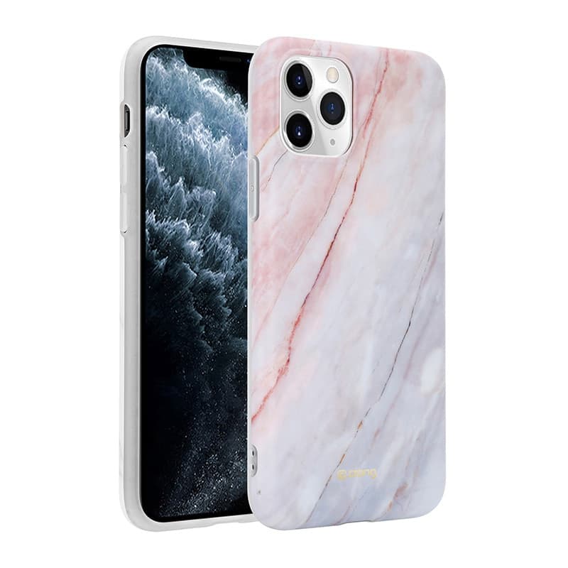 Custodia in marmo Crong – Custodia per iPhone 11 Pro (rosa) - 2