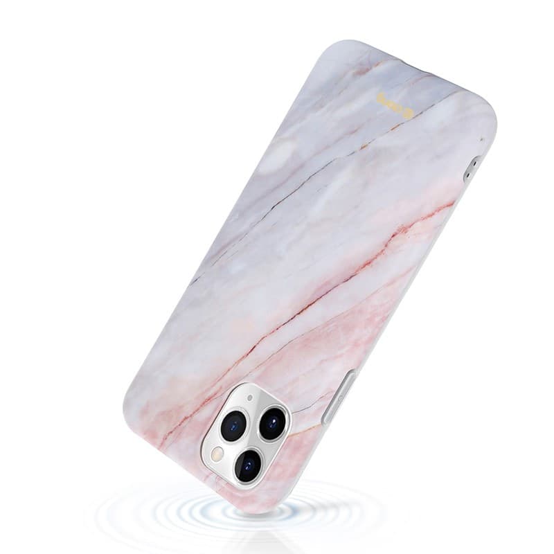 Custodia in marmo Crong – Custodia per iPhone 11 Pro (rosa) - 11