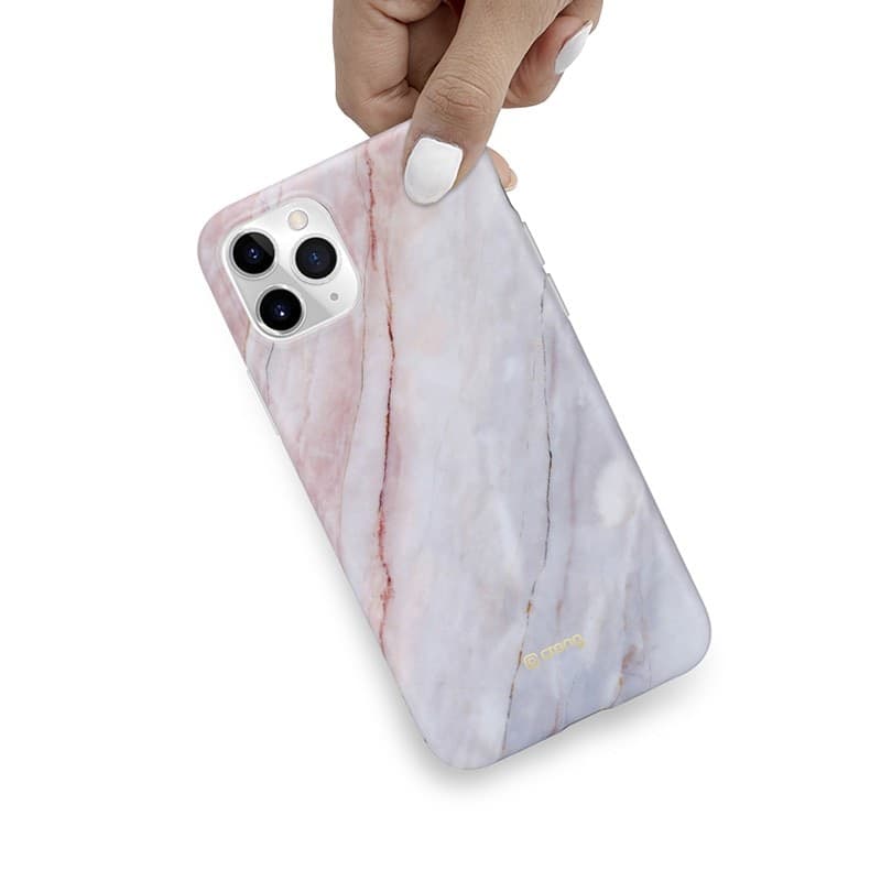 Custodia in marmo Crong – Custodia per iPhone 11 Pro (rosa) - 13