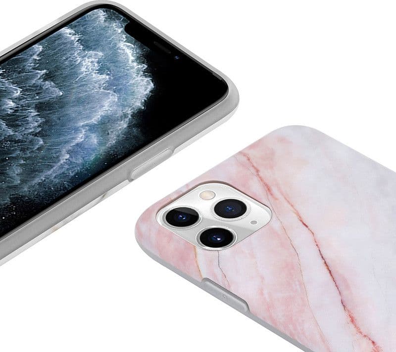Custodia in marmo Crong – Custodia per iPhone 11 Pro (rosa) - 3