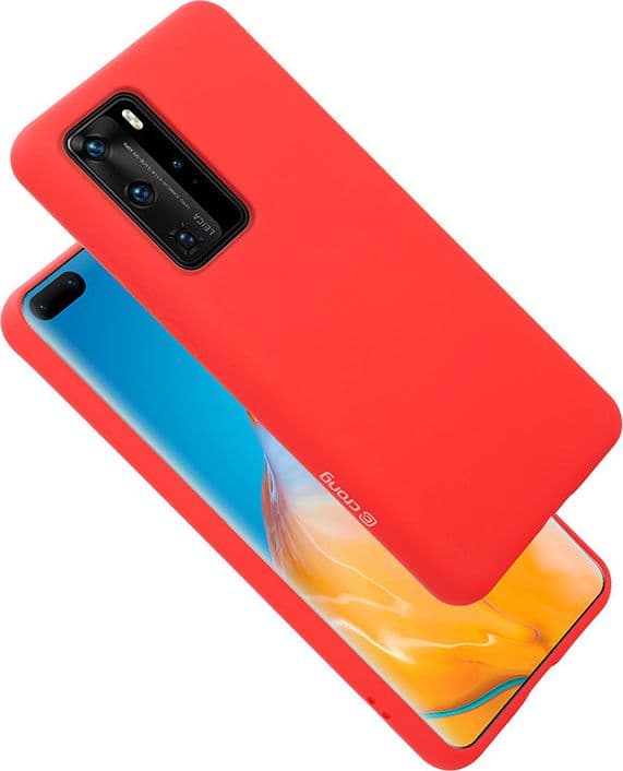 Crong Color Cover - Custodia per Huawei P40 Pro (Rosso) - 6