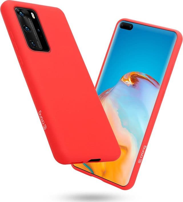 Crong Color Cover - Custodia per Huawei P40 Pro (Rosso) - 10