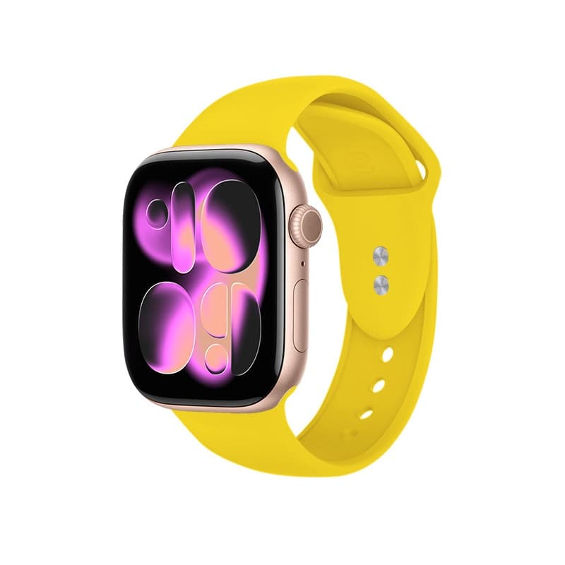 Crong Liquid - Cinturino per Apple Watch 38/40/41/42 mm (Giallo) - 12