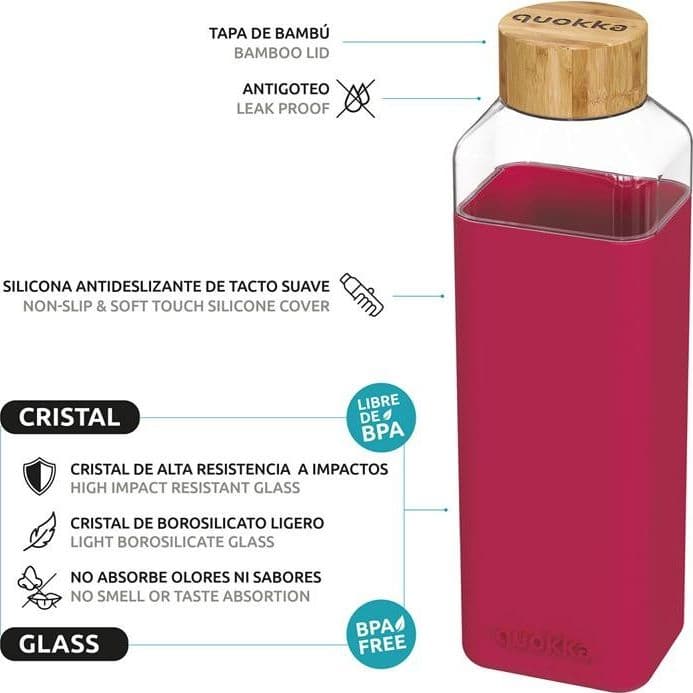 Quokka Storm - Bottiglia d'acqua in vetro da 700 ml (marrone) - 6