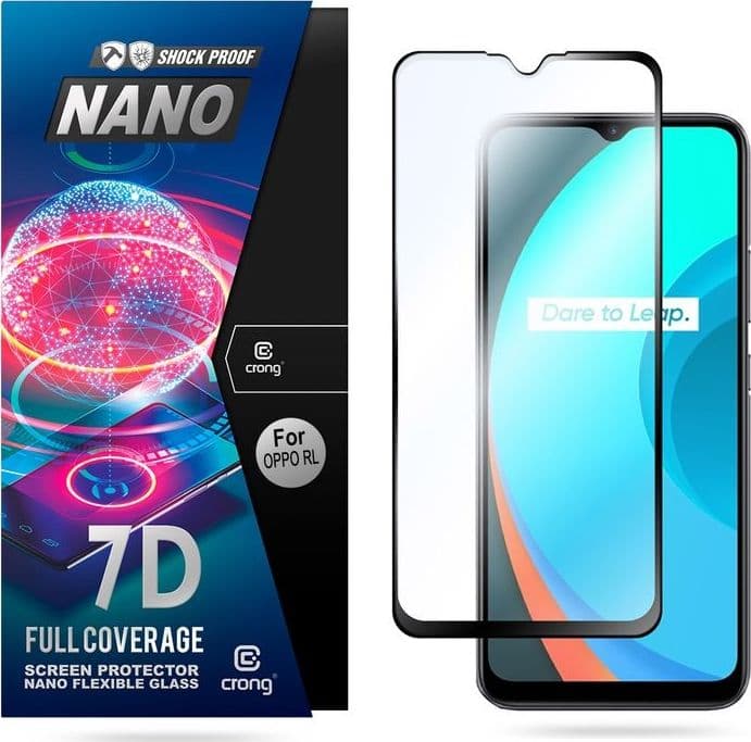Crong 7D Nano Flexible Glass - Vetro ibrido 9H per schermo intero OPPO realme C11 - 8