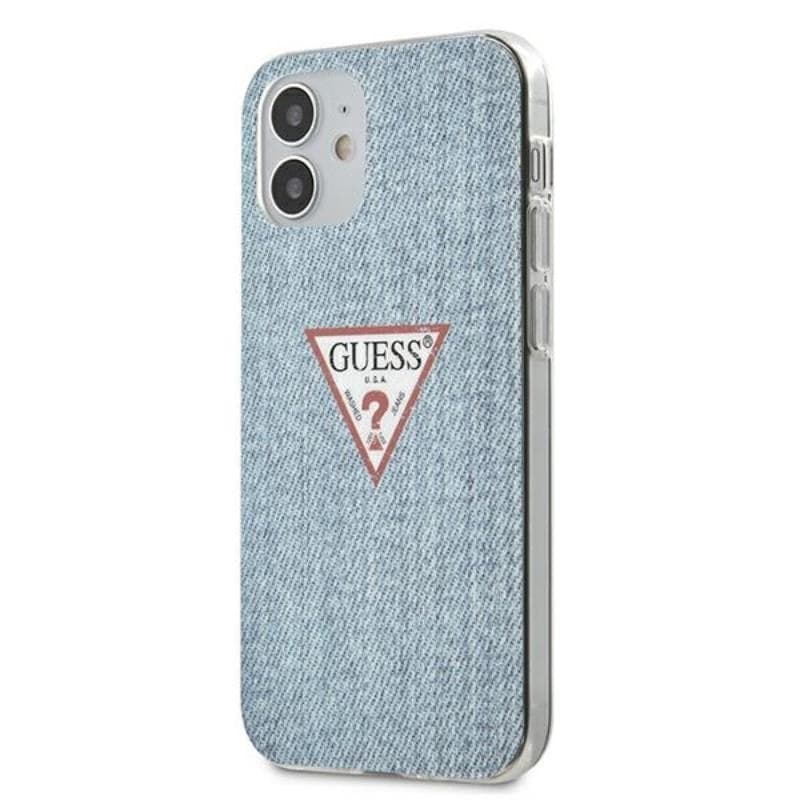 Guess Denim Triangle Lt - Case for iPhone 12 Mini (Blue) - 2