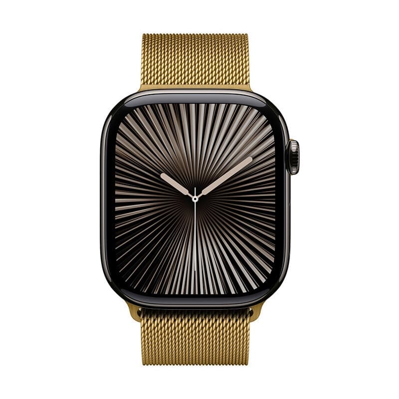 Crong Milano Steel - Cinturino in acciaio inossidabile per Apple Watch 44/45/46/49 mm (oro) - 2
