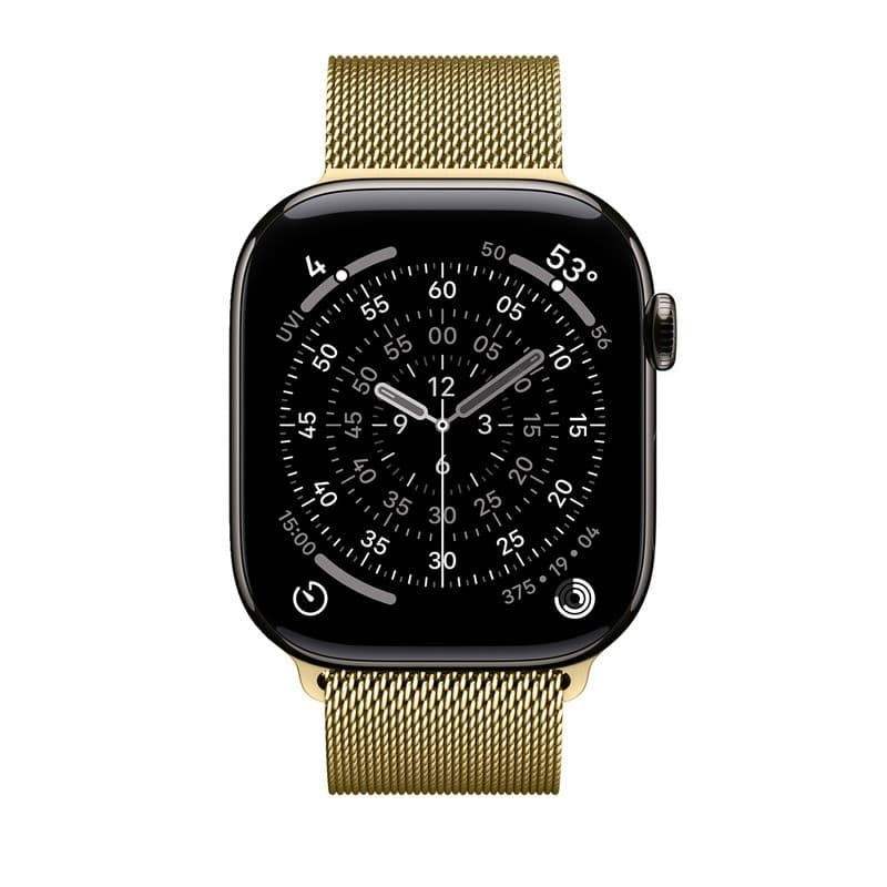 Crong Milano Steel - Cinturino in acciaio inossidabile per Apple Watch 44/45/46/49 mm (oro) - 8