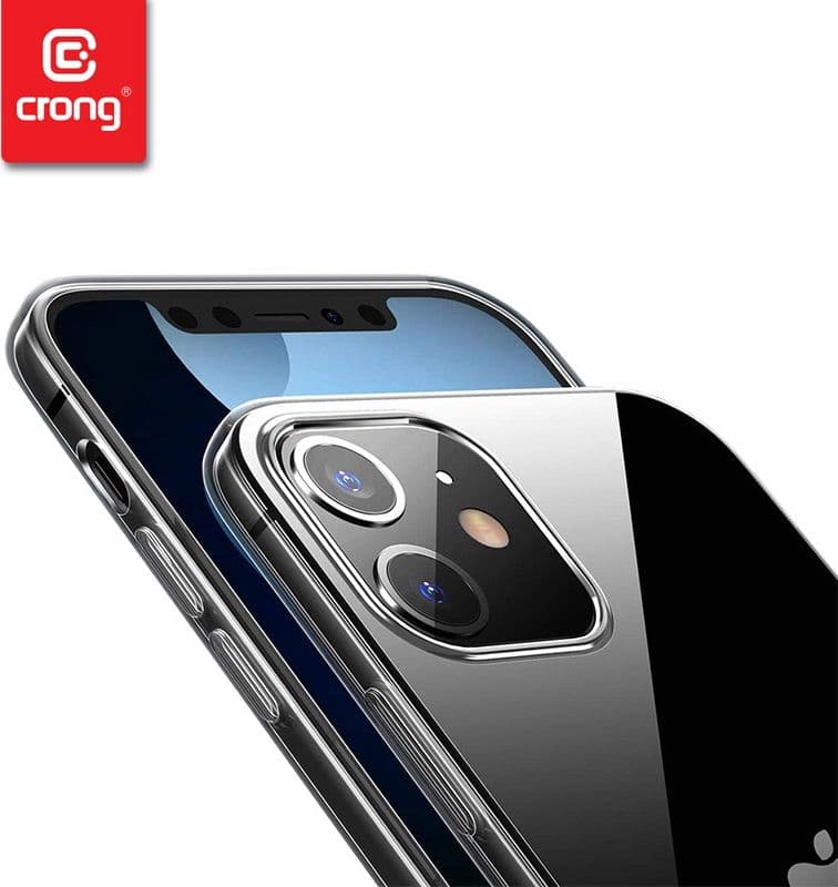 Crong Crystal Slim Cover - Custodia per iPhone 12 Pro Max (Trasparente) - 16