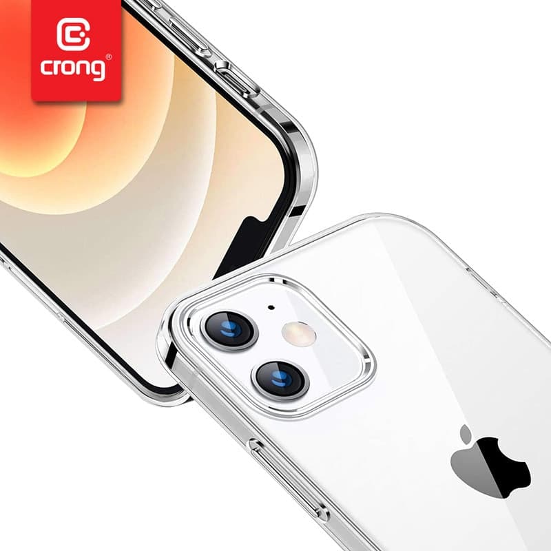 Crong Crystal Slim Cover - Custodia per iPhone 12 Pro Max (Trasparente) - 6