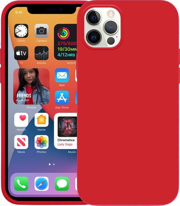 Crong Color Cover - Custodia per iPhone 12 Pro Max (Rosso) - 14