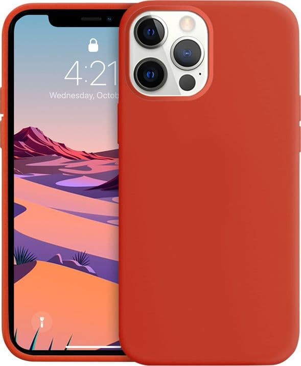 Crong Color Cover - Custodia per iPhone 12 Pro Max (Rosso) - 8